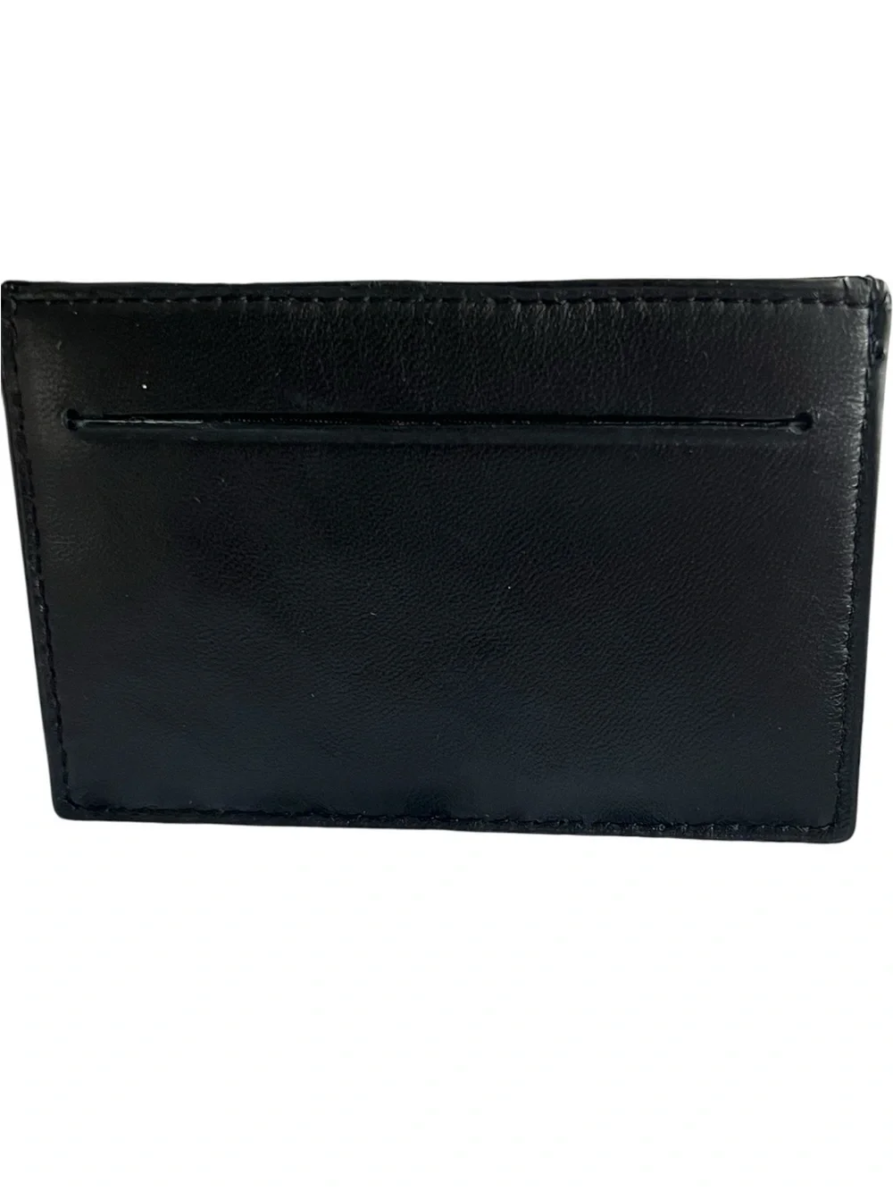 Ettiene Aigner vintage  Black lam Leather Card Holder with Gold Accent